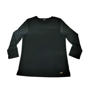 Jones New York Classic Black Long Sleeve‎ Top Size S Casual Stretch Comfort